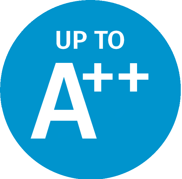 Hochleistungs-Kältemittel R32 mit maximaler technologischer Effizienz, um die Energieeffizienzklasse von A++ zu erreichen.